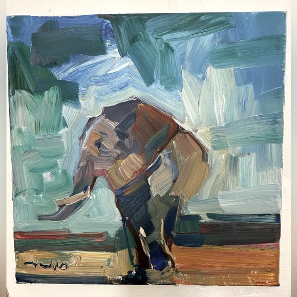 Jose Trujillo Original Signed Oil Abstract Modern Impressionism ~ 12” X 12”~ - Picture 1 of 5